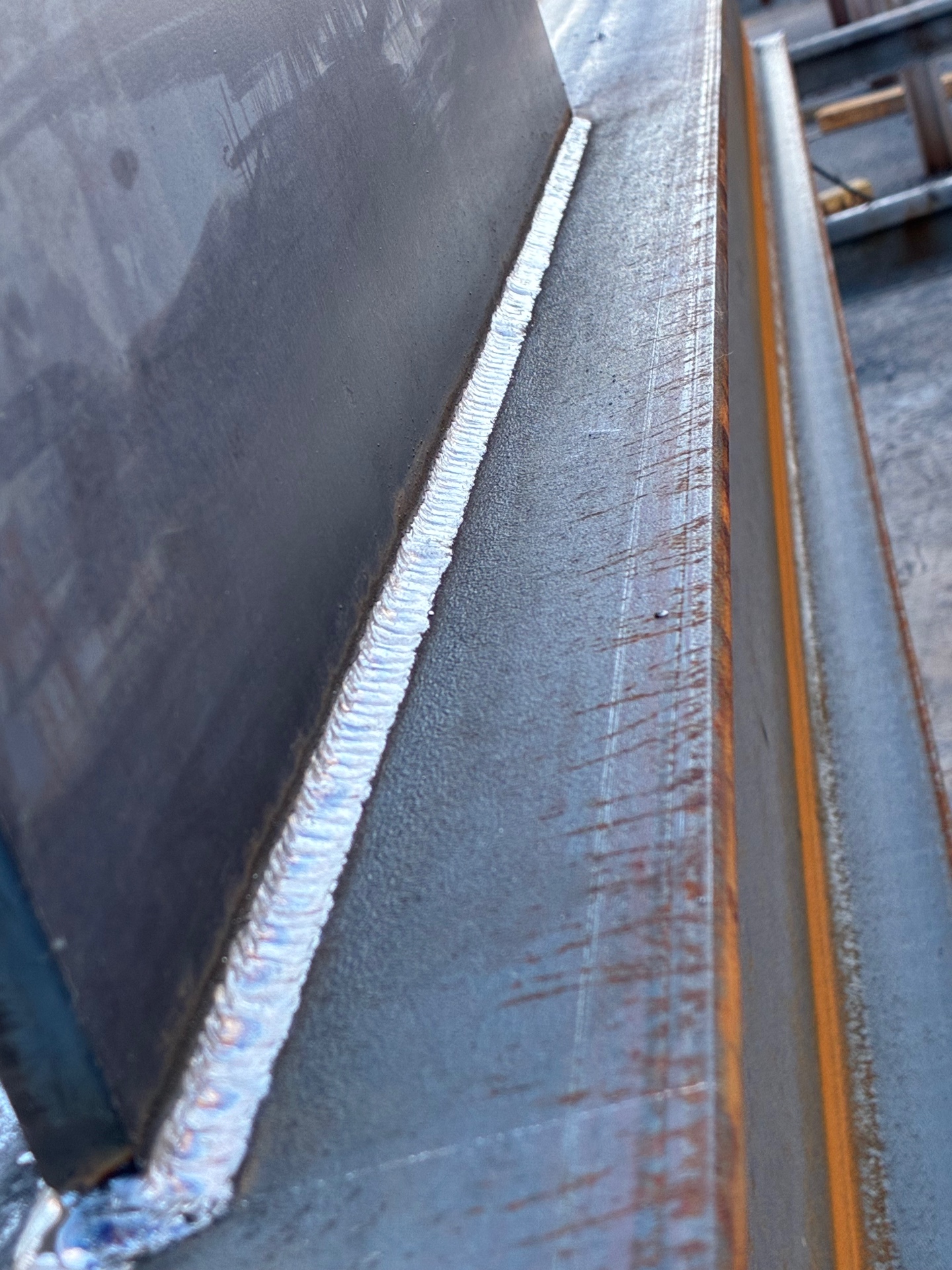 Clean Fillet Weld Detail — Fabrication Close-Up