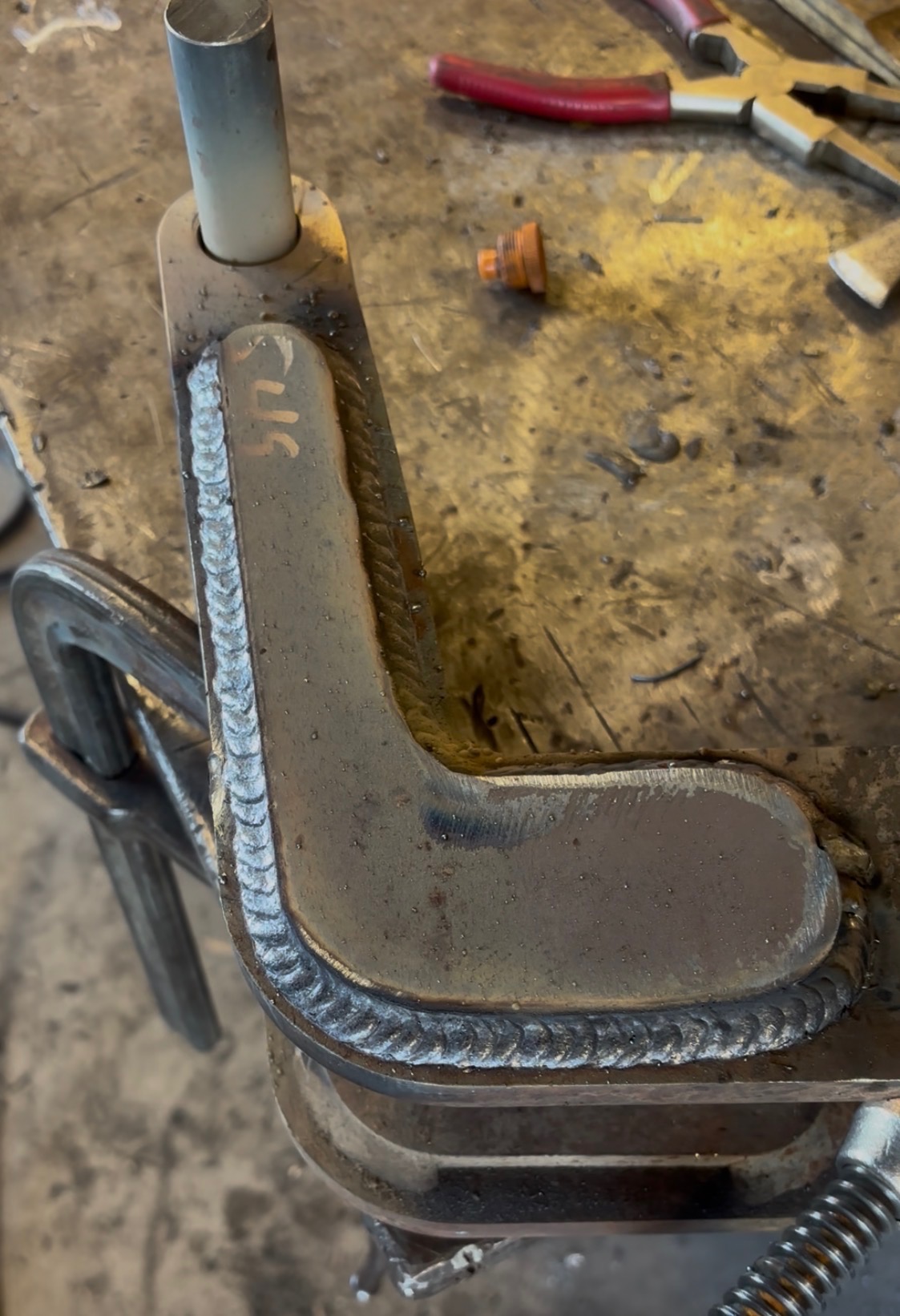 Emergency Bracket Repair — Multi-Pass Stick Weld
