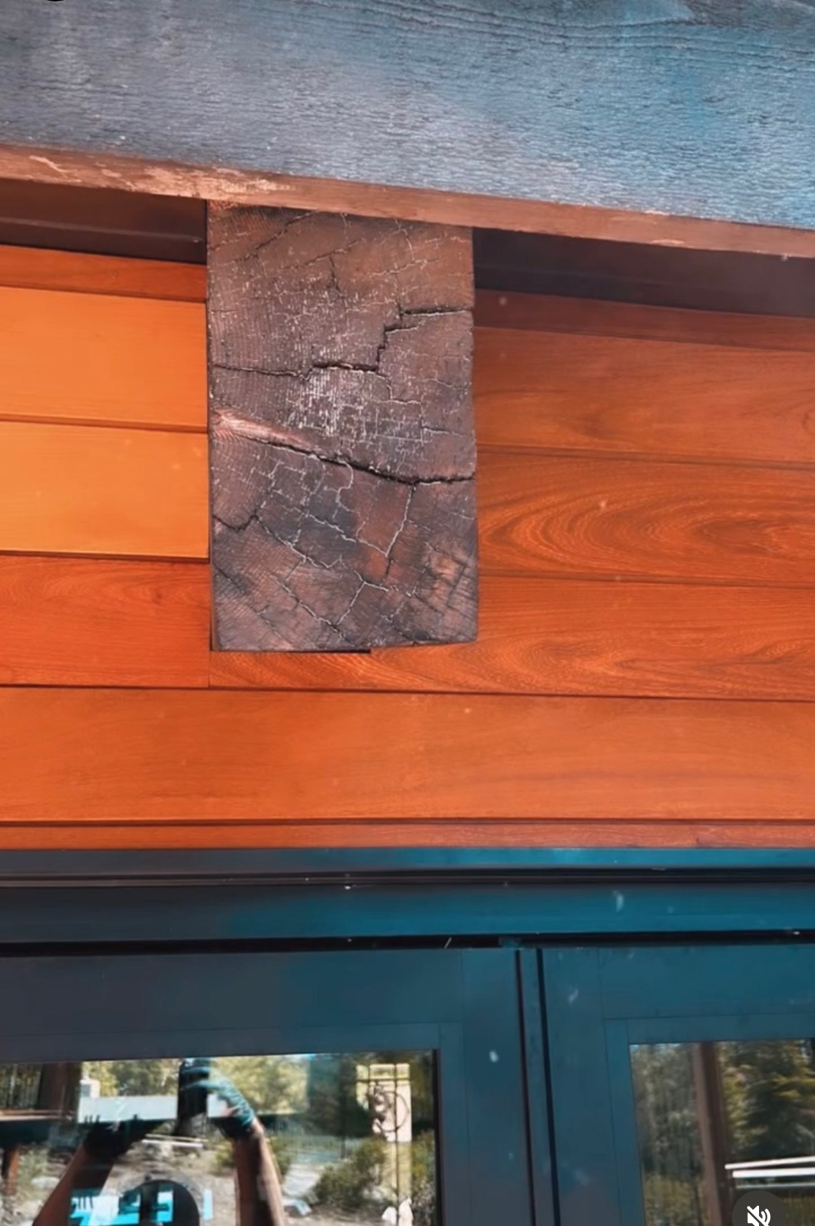 Fire-Damaged Cedar Siding — Before