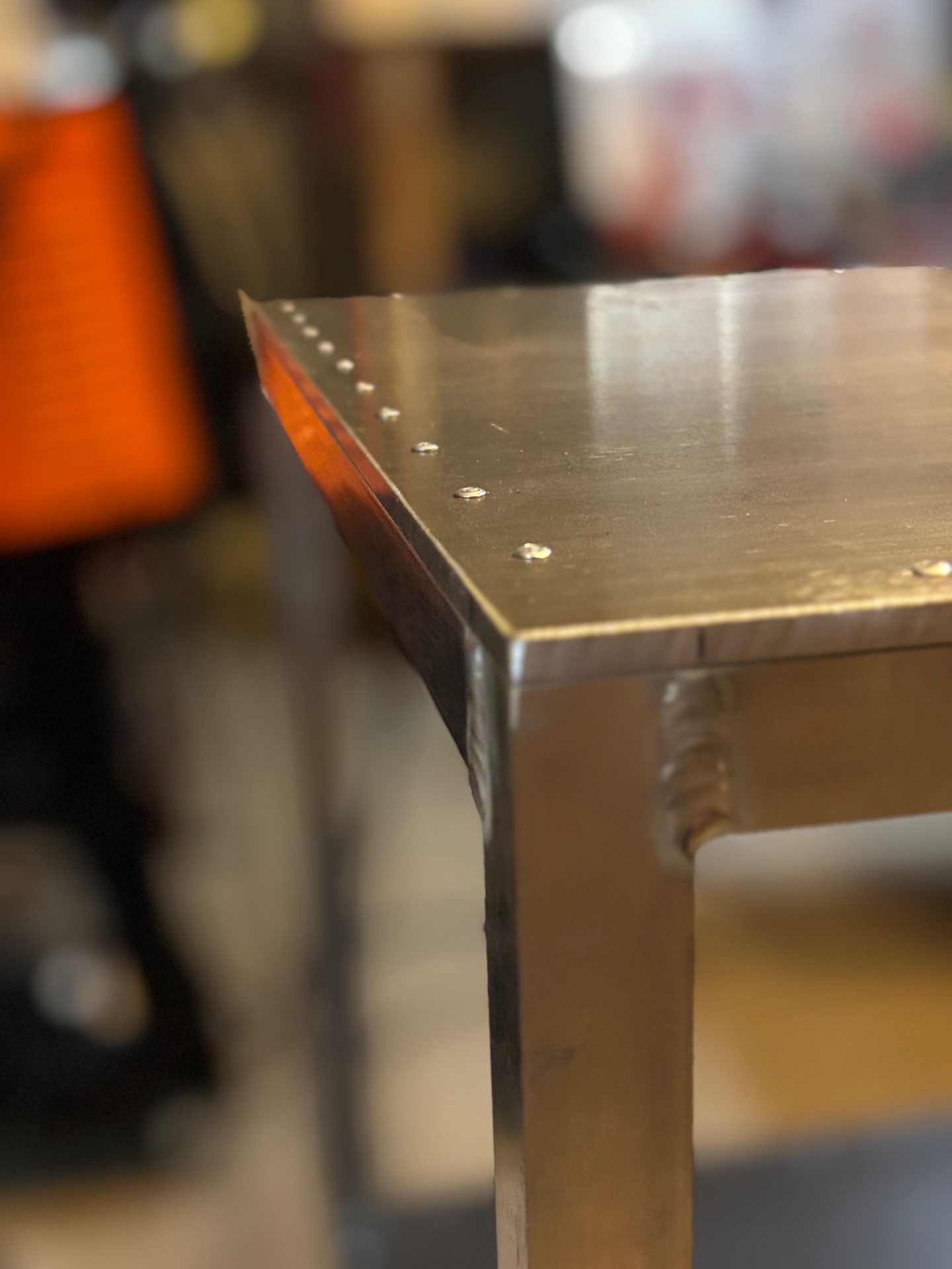 Steel Side Table — TIG Weld Detail